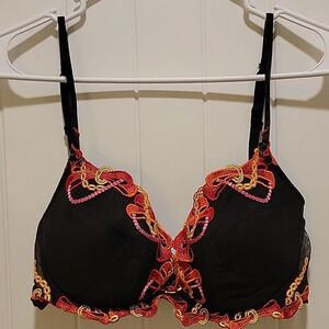 Lisa Charmel Sexy Underwire Black Lace Bra Size 32C